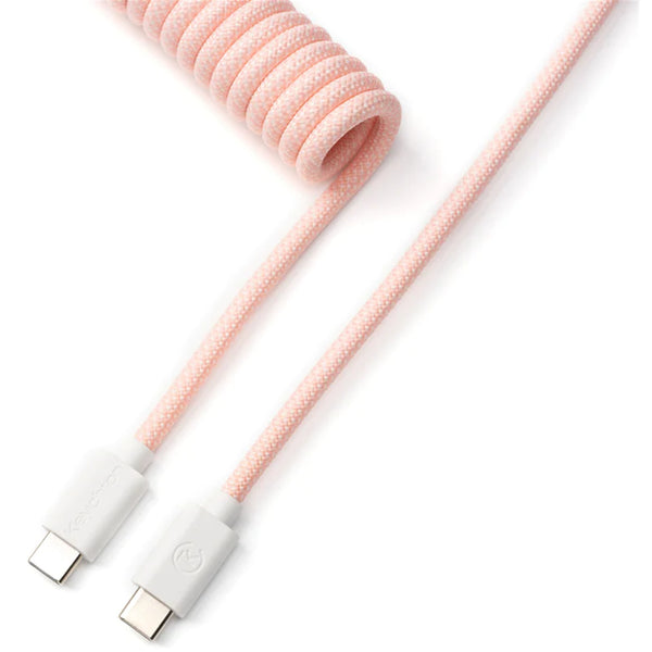 Keychron Coiled USB-C Straight Aviator Cable - Light Pink