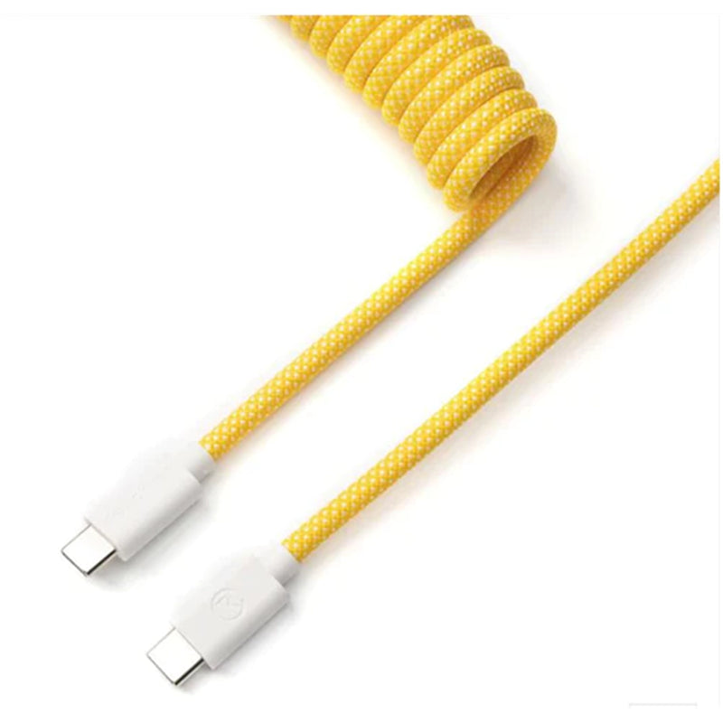 Keychron Coiled USB-C Straight Aviator Cable - Yellow