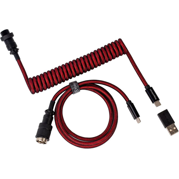 Keychron Premium Coiled Straight Aviator Cable - Red
