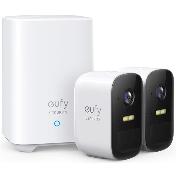 Eufy eufyCam 2C Pro Wire-Free Security Camera Kit - 2 Pack, 2K, Spotlight, Color NightVision, Up to 6 Months Battery Life, Local Storage, No Monthly Fee