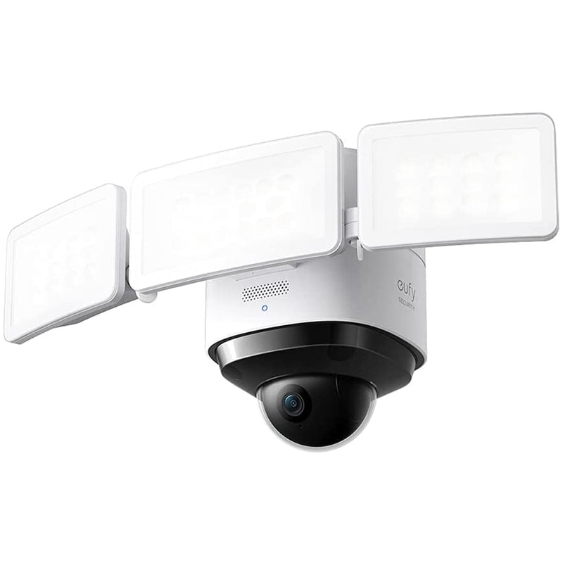 Eufy eufyCam Floodlight Pro 2K Security Camera 360-Degree Pan and Tilt Coverage, 3000-lumen super-bright motion-activated floodlights