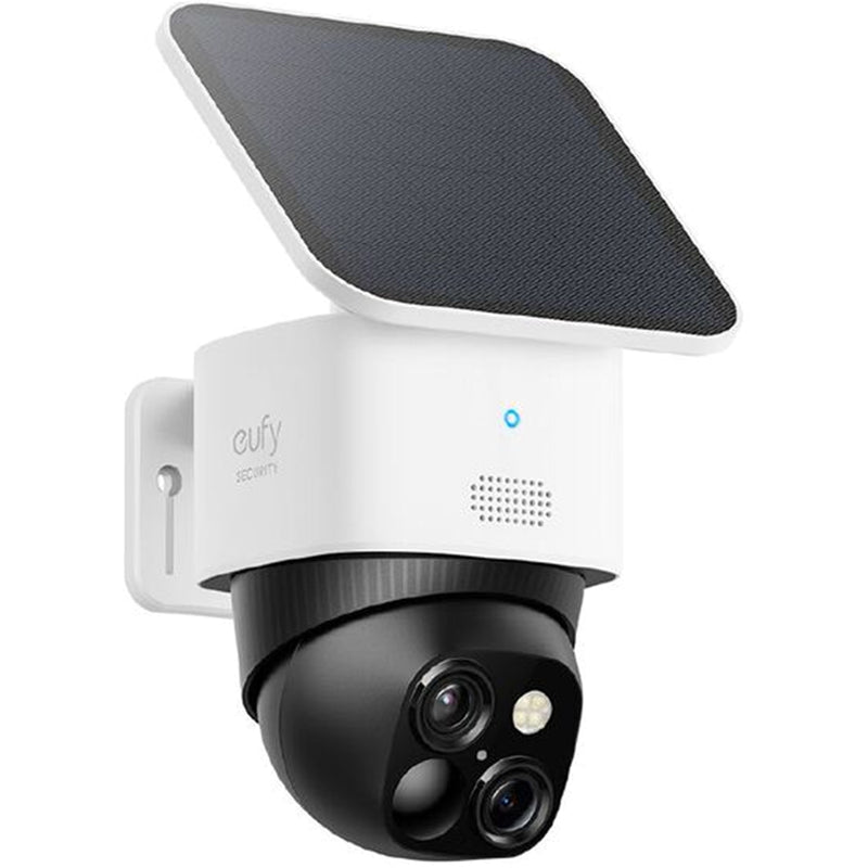 Eufy Security S340 SoloCam 3K Dual Lens Wire-Free Camera with Solar Panel, Pan & Tilt, Spotlight, Siren
