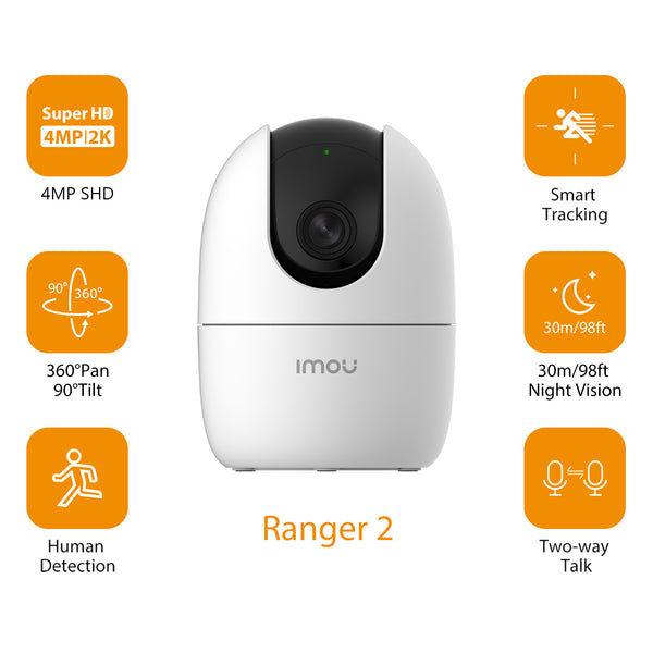 IMOU Ranger 2 4MP/2K+ Indoor Pan&Tilt Smart Wi-Fi Camera