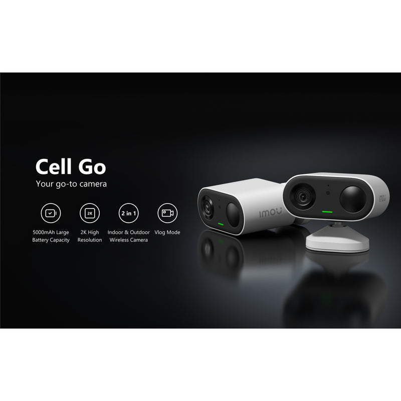 IMOU Cell Go 3MP/2K Outdoor Smart Wire-Free Camera, Built-in 4GB eMMC Storage