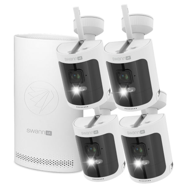 Swann AllSecure4K 8MP/4K Wire-Free Security System with 64GB Hub - 4 Pack (SWNVK-AS4K800SD4-AU )