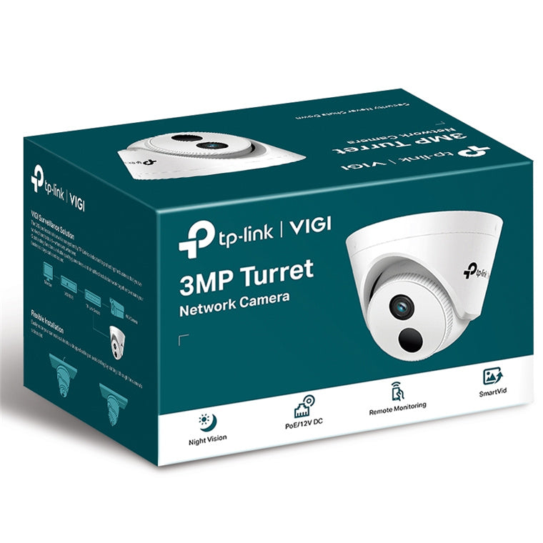 TP-Link VIGI C400 3MP/H.265+ Turret PoE IP Camera, 2.8mm