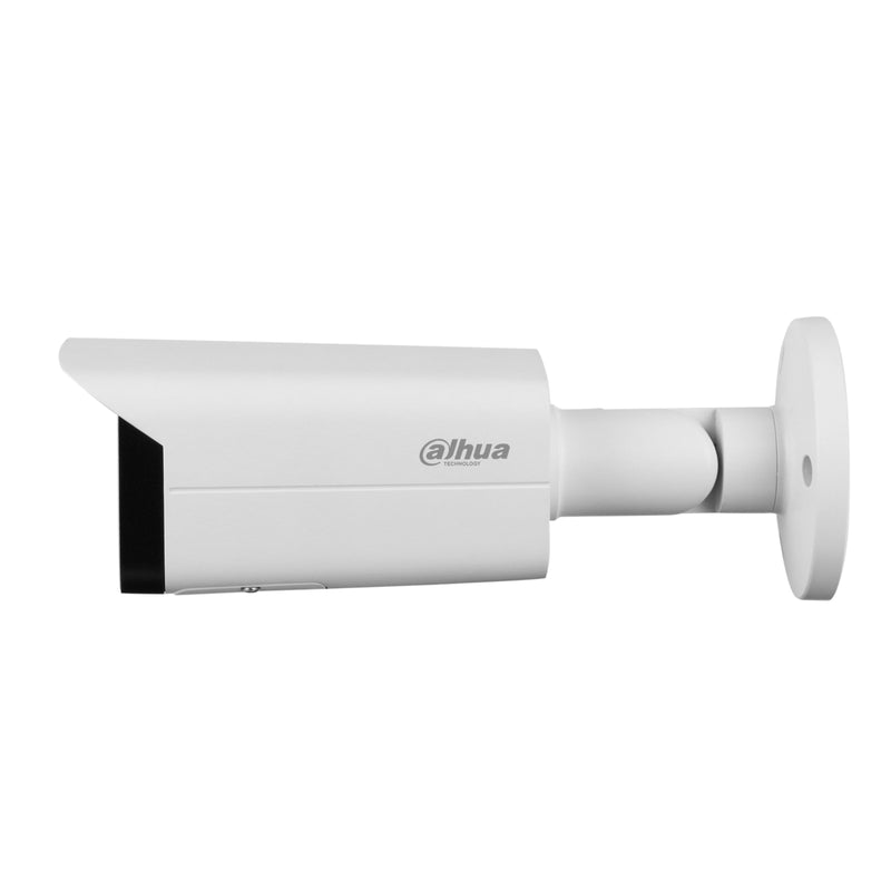 Dahua 4MP Lite IR Vari-focal Bullet Starlight Network Camera. Supports H.265 codec, Built-inIRLED,Max IR 60m, WDR, IP67 Weather Proof, Intelligent Detection, SD Card Slot Supports up to 256GB.