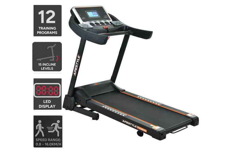 Ape Style FX800 Home Gym Fitness Foldable Treadmill