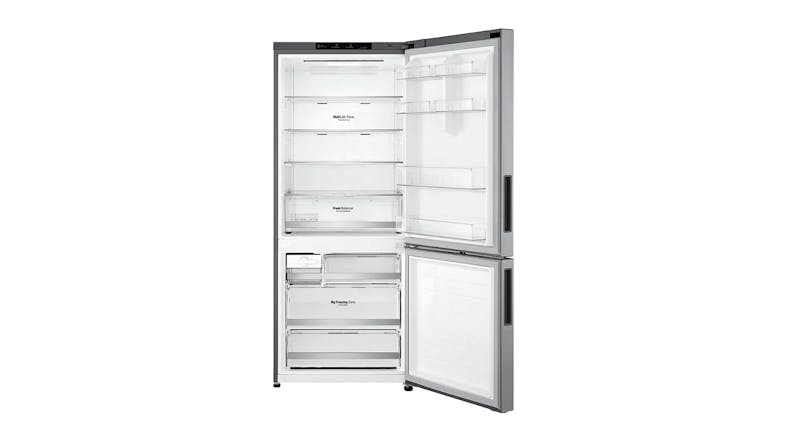 LG 420L Bottom Mount Fridge Freezer - Stainless Finish