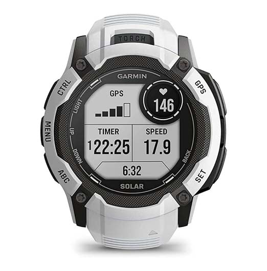 Garmin 010-02805-14 Instinct 2X Solar Rugged GPS Smartwatch Whitestone Bundle with 2 YR CPS Enhanced Protection Pack