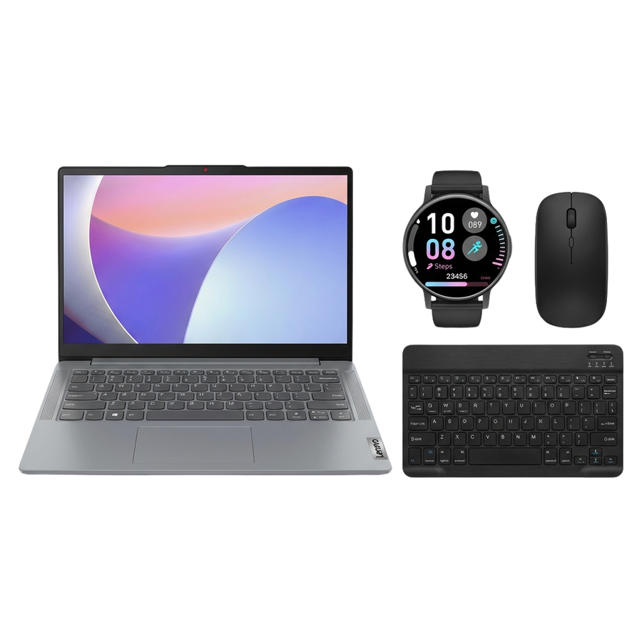 Lenovo Ideapad 3i + Keyboard & Mouse + Smart Watch