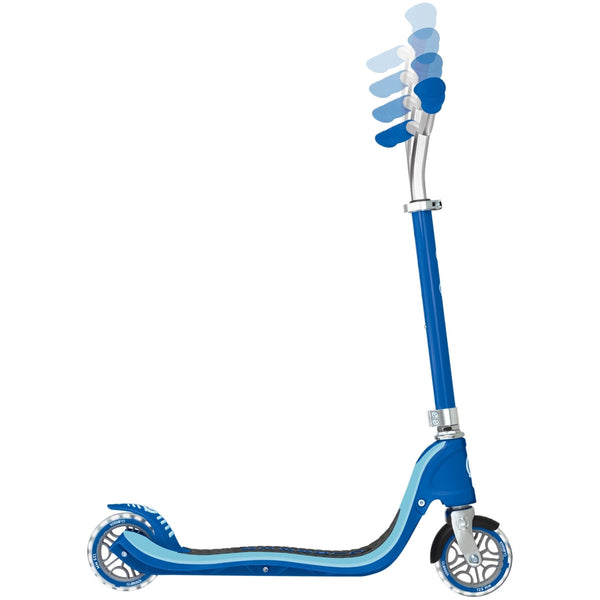 Globber Flow 125 Kids Scooter with Light Up Wheels Navy Blue