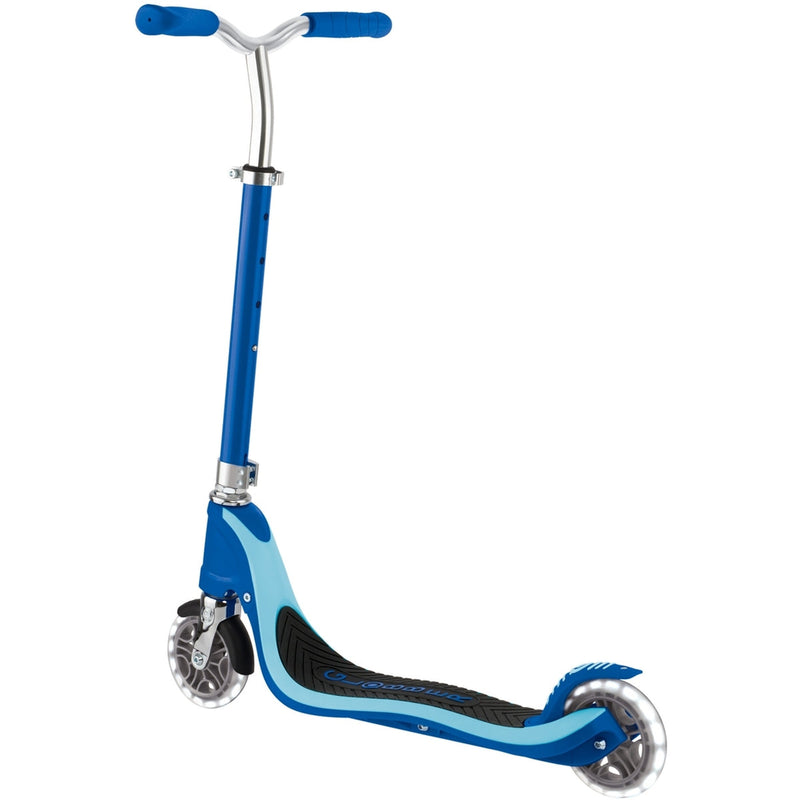 Globber Flow 125 Kids Scooter with Light Up Wheels Navy Blue