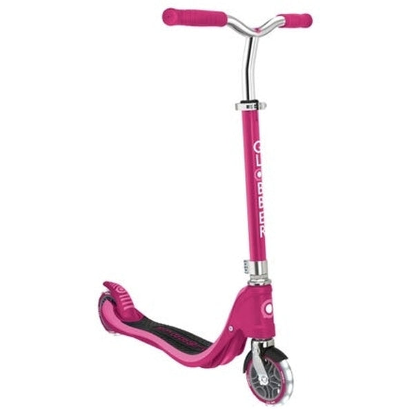 Globber Flow 125 Kids Scooter with Light Up Wheels Ruby