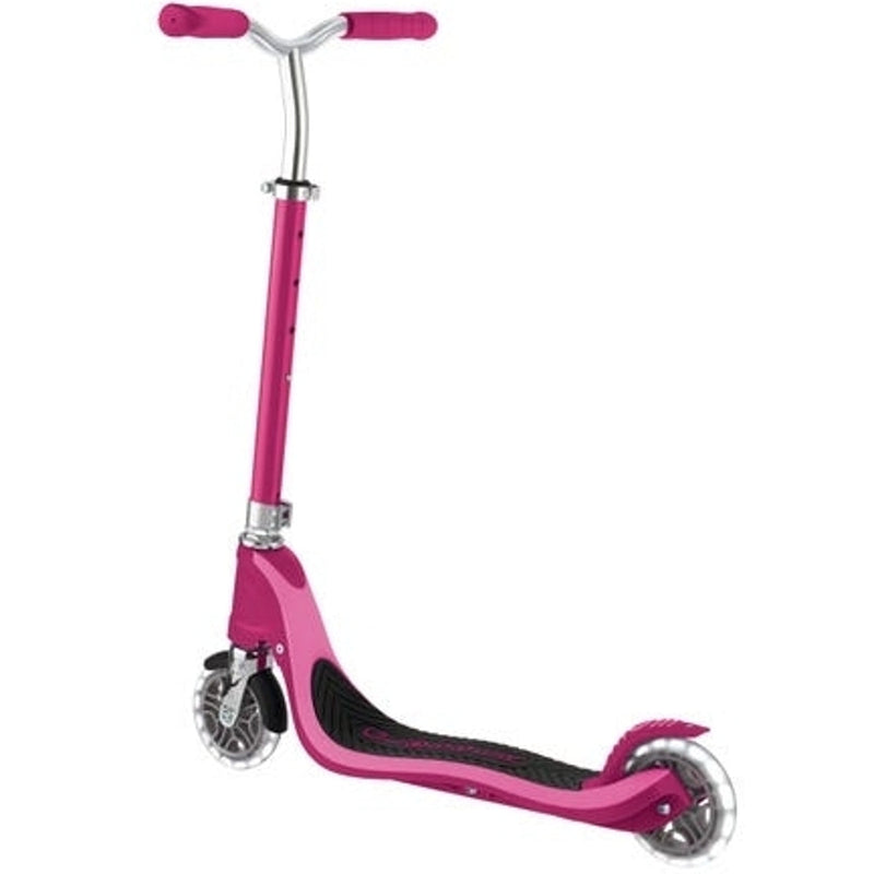 Globber Flow 125 Kids Scooter with Light Up Wheels Ruby
