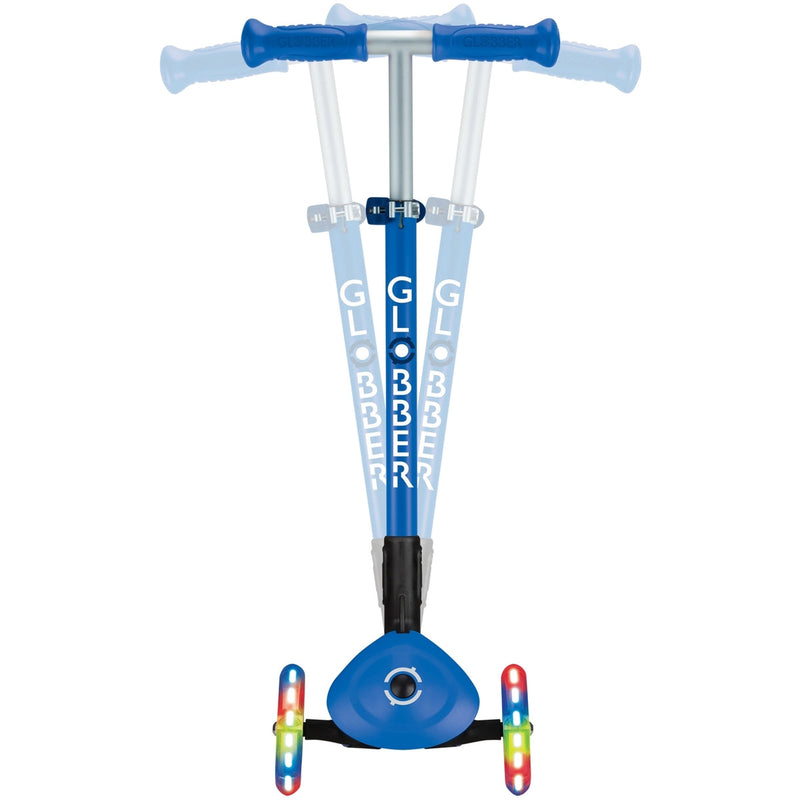 Globber Primo Foldable Lights Kids Scooter Navy Blue