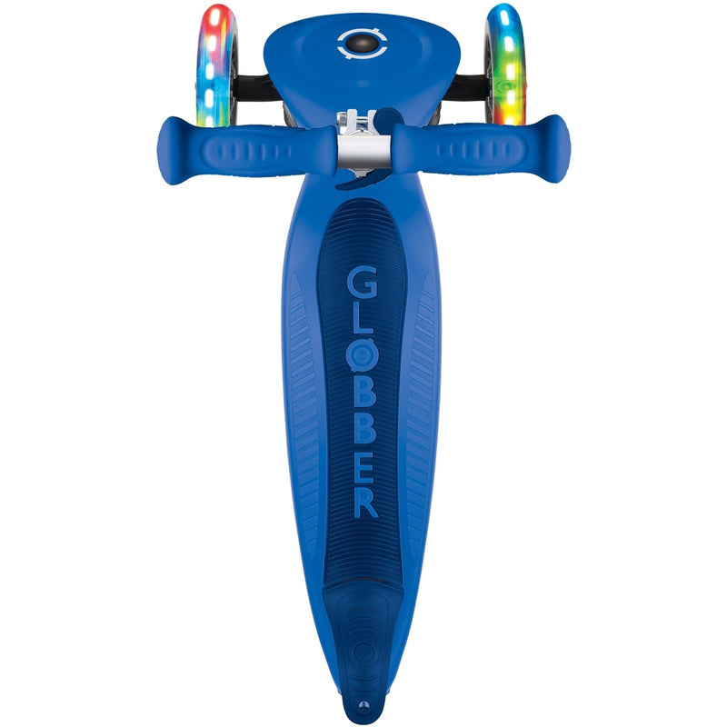 Globber Primo Foldable Lights Kids Scooter Navy Blue