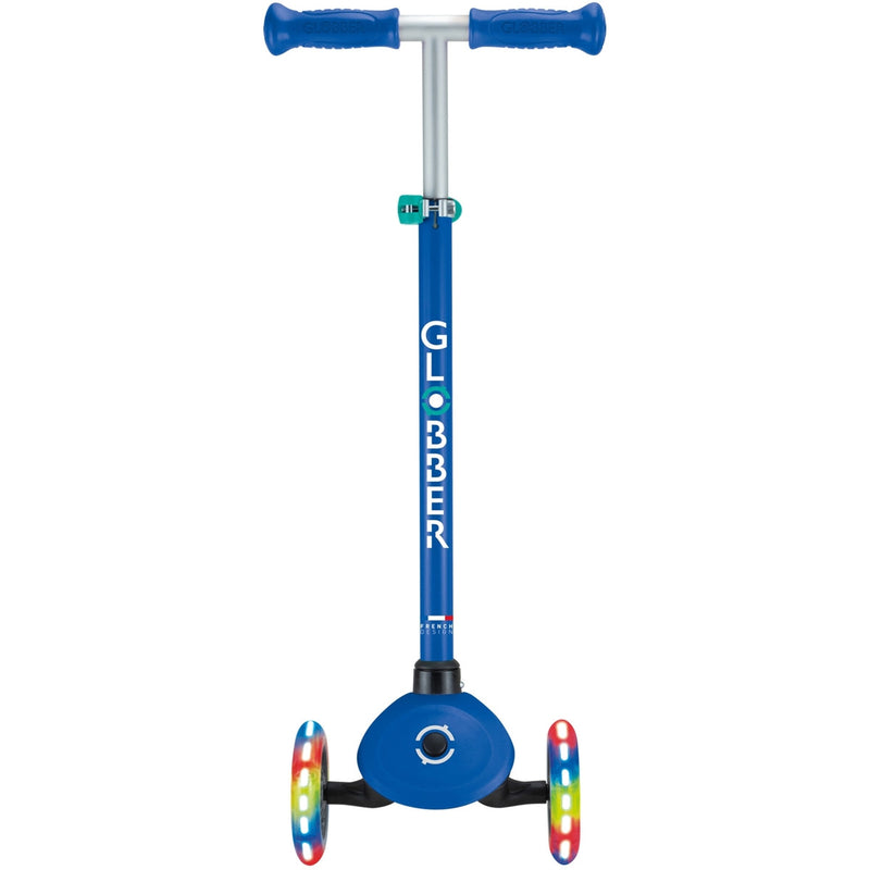 Globber Primo V2 Scooter With Lights And Griptape Navy Blue/Emerald Green