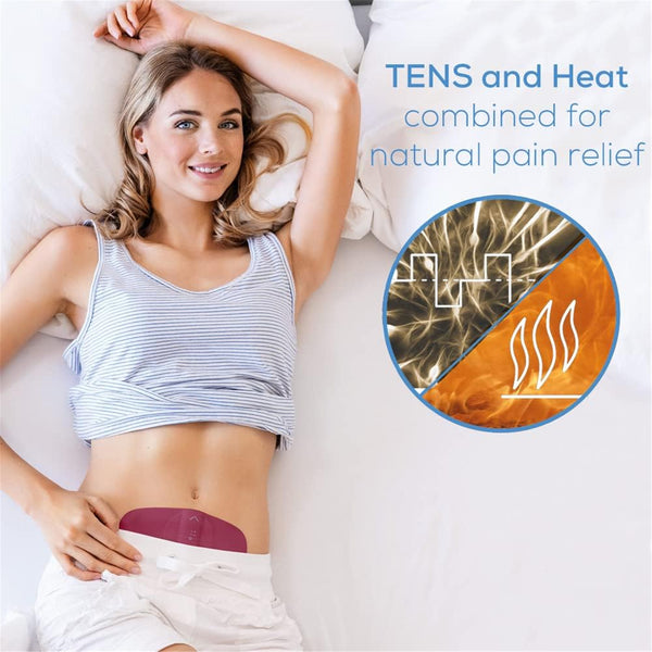 Beurer EM50 Menstrual Relax TENS & Heat for Natural Menstrual Pain Relief Suitable for Endometriosis 15 Intensity Levels Rechargeable Battery Wear Under Clothes Medical Device