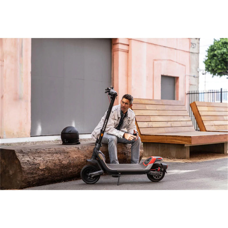 Segway Ninebot P100 Series OverClock Version Premium Scooter Max 48Km/H Range Max 100Km Max Max Load 120KG - 23% Gradeability - 3 Brakes , Turn Signal Led Lights, Dual Suspension Arm