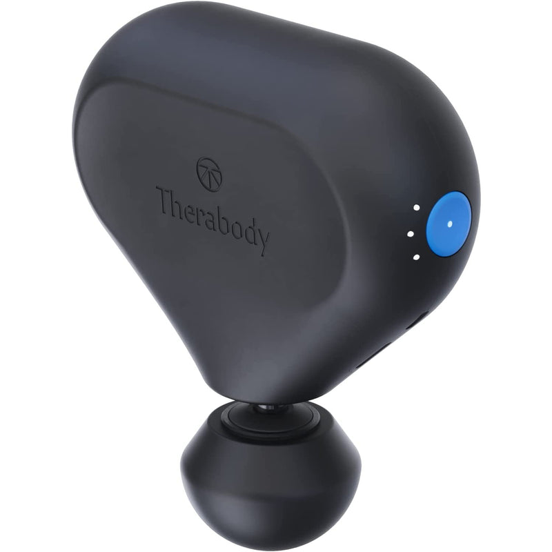 Therabody Theragun Mini (2nd Gen) Therapy Device (Black) 20% smaller and 30% lighter than the 1st Gen with bluetooth, for fully body use, 3 head attachments, 120mins battery life, helps relieve muscle soreness and stiffness