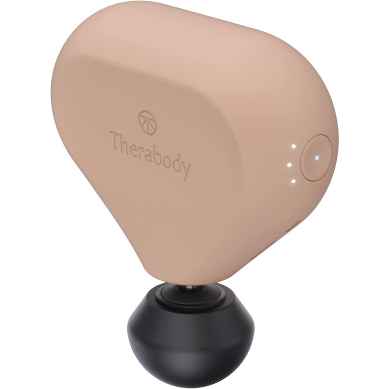 Therabody Theragun Mini (2nd Gen) Therapy Device (Desert Rose) 20% smaller and 30% lighter than the 1st Gen, with bluetooth, for full body use, 3 head attachments, 120mins battery life, helps relieve muscle soreness and stiffness