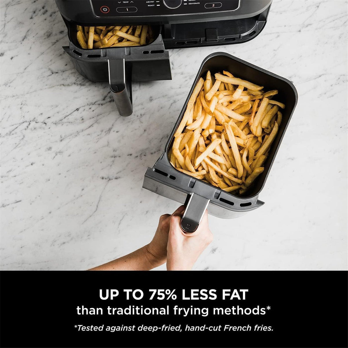 Ninja Foodi Af300 Dual Zone Air Fryer 7.6L Air Fryer - Max Crisp - Bake -Air Roast - Reheat - Dehydrate