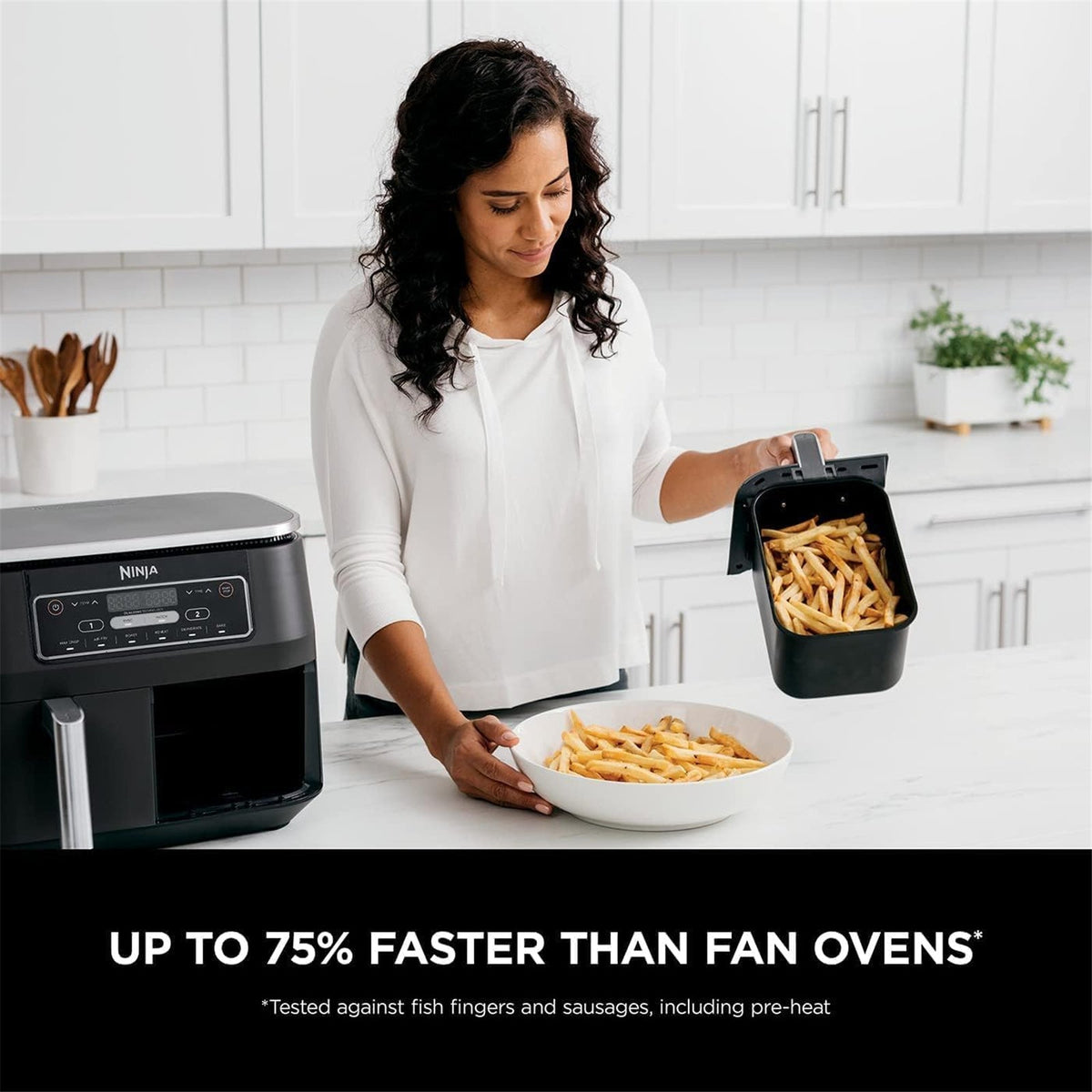 Ninja Foodi Af300 Dual Zone Air Fryer 7.6L Air Fryer - Max Crisp - Bake -Air Roast - Reheat - Dehydrate