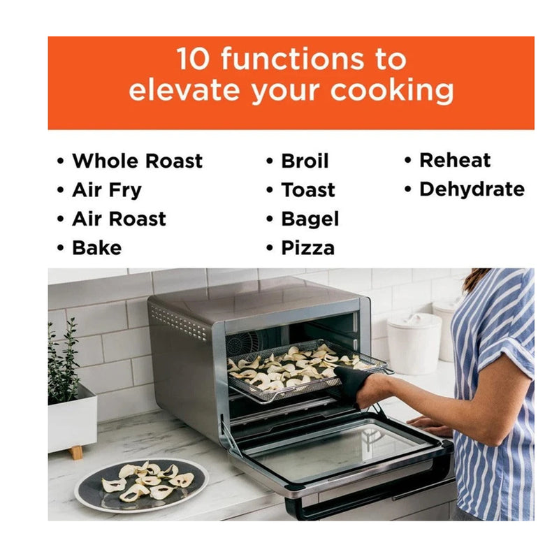 Ninja Foodi DT200 XL 10 In 1 Air Fry Oven True Surround Convection For faster, crispier results. quick family meals on 2 levels, no rotation required
