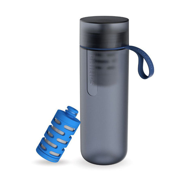 Philips AWP2712BLR GO ZERO ACTIVE HYDRATION BOTTLE WITH FITNESS FILTER 590ML BLUE