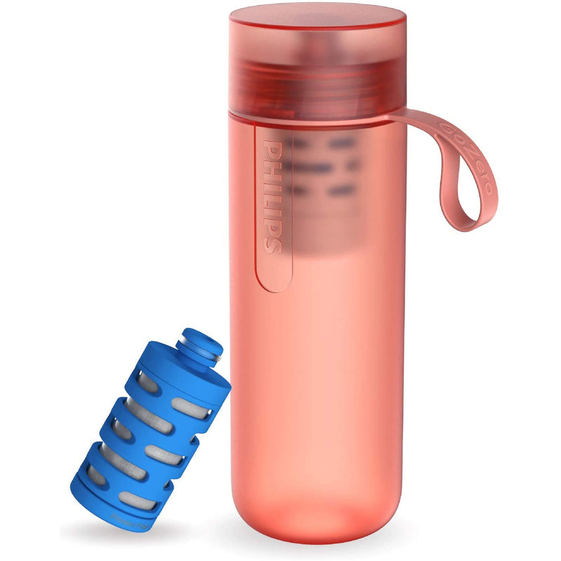 Philips AWP2712RDR GO ZERO ACTIVE HYDRATION BOTTLE WITH FITNESS FILTER 590ML RED