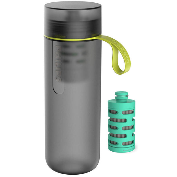 Philips AWP2722GRR Go Zero Active Hydration Bottle with Adventure Filter 590ML Grey