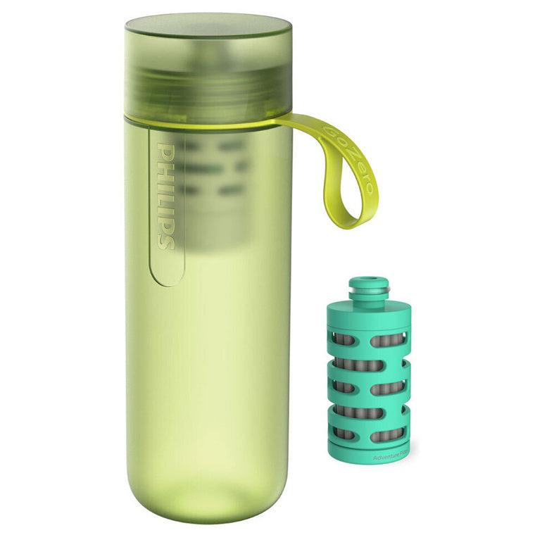 Philips AWP2722LIR GO ZERO ACTIVE HYDRATION BOTTLE WITH ADVENTURE FILTER 590ML LIME
