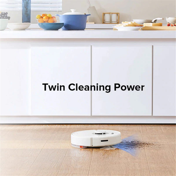 Roborock Q7 Max Smart Robot Vacuum Cleaner White - 2-in-1 Sweeping and Mopping - Provides 4200PA Strong Suction 5200mAh Battery - 470ml Dust Box, 350ml Water Tank - 180min Continuous Cleaning - Noise Reduction -Lidar+SLAM Nav