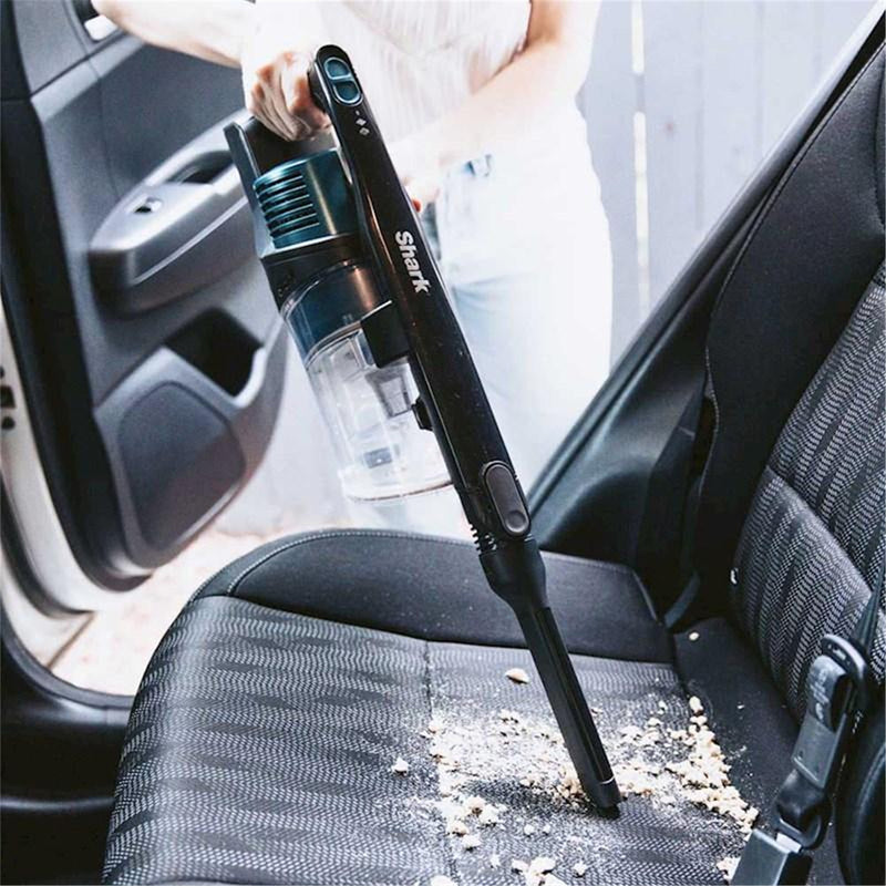Shark IZ102 Cordless Vacuum Cleaner with Self Cleaning Brushroll for Carpet and Hard Floors, 40mins running time 0.34L Dust Bin, comes with Washable HEPA & Washable Foam Filters - 3.5 hrs Recharge time