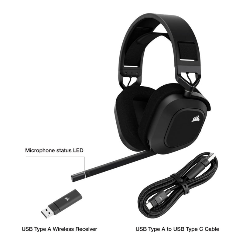 Corsair HS80 Wireless RGB Gaming Headset - Carbon