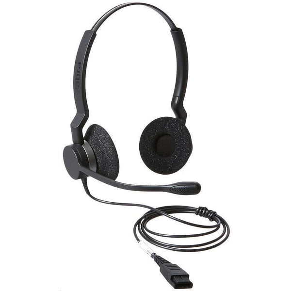 Jabra Biz 2300 Duo QD Wired On-Ear Mic Noise Cancellation Headset