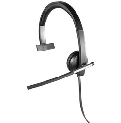 Logitech H650e USB Wired On-Ear Active Noise Cancelling Headset, Mono - UC Certified