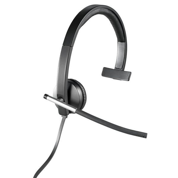 Logitech H650e USB Wired On-Ear Active Noise Cancelling Headset, Mono - UC Certified