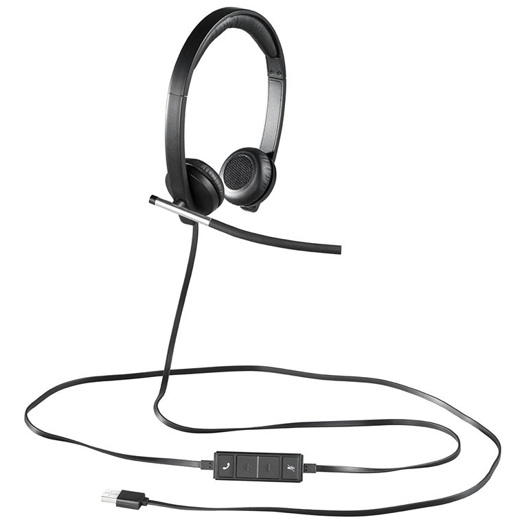 Logitech H650e USB Wired On-Ear Active Noise Cancelling Headset - UC Certified