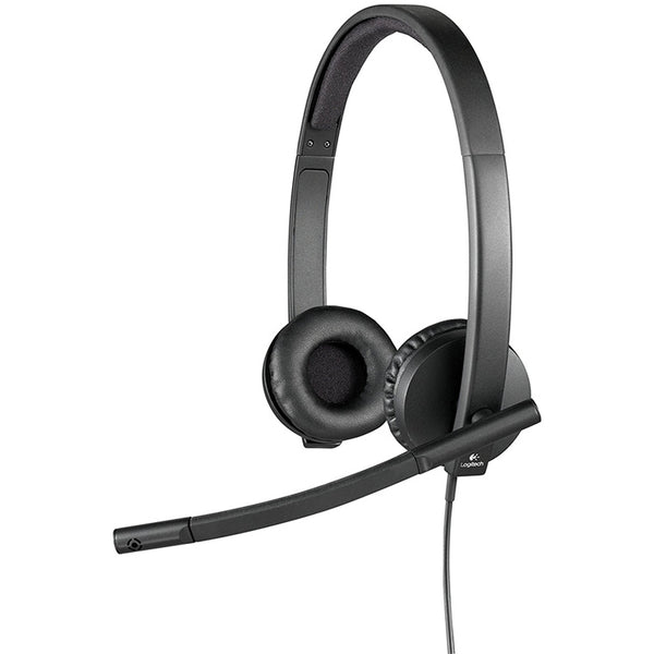 Logitech H570e USB Wired On-Ear Active Noise Cancelling Headset - UC Certified