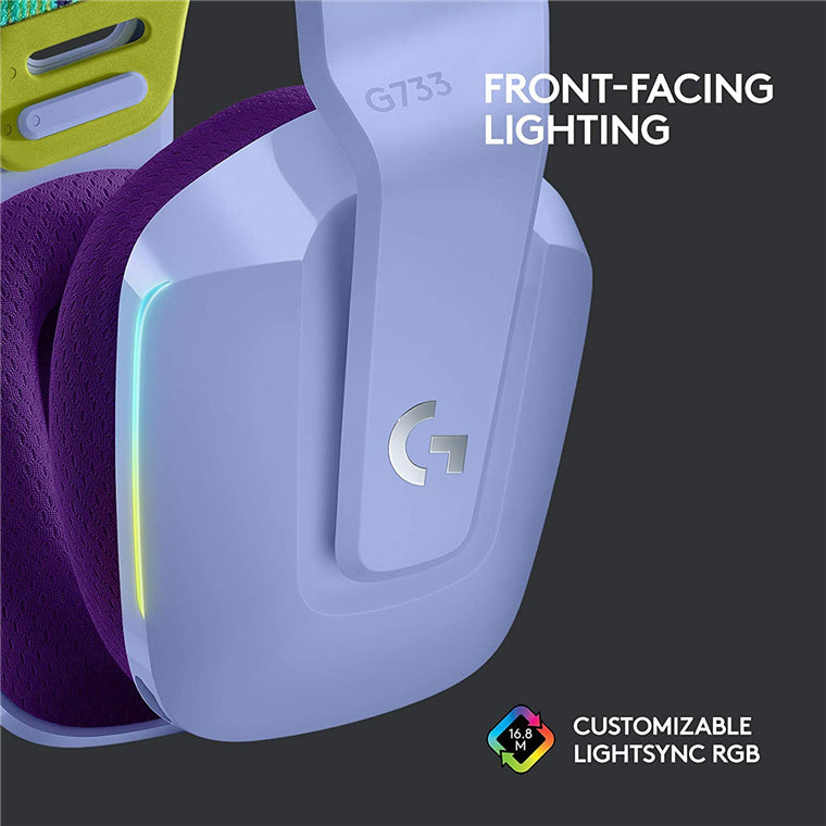 Logitech LIGHTSPEED G733 Wireless RGB Gaming Headset - Lilac