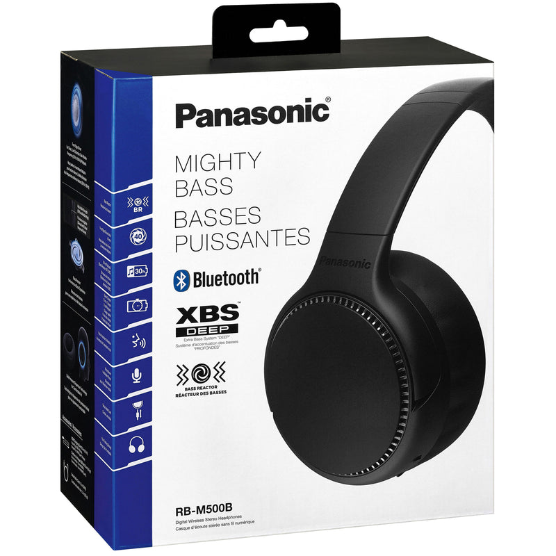 Panasonic RB-M500 Wireless Over-Ear Deep Bass Headphones - Black