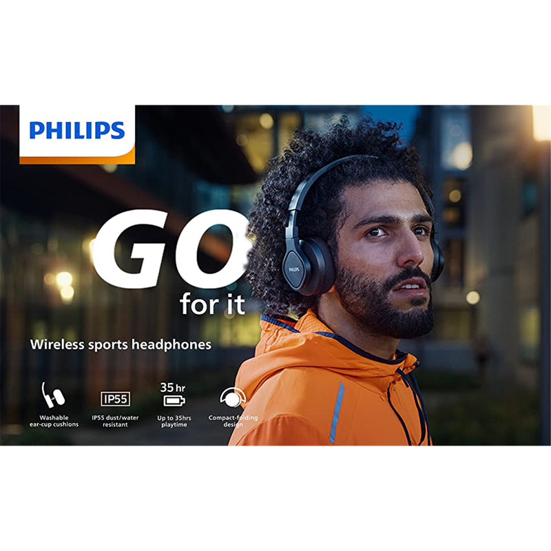 Philips TAA4216 Wireless On-Ear Sports Headphones - Black