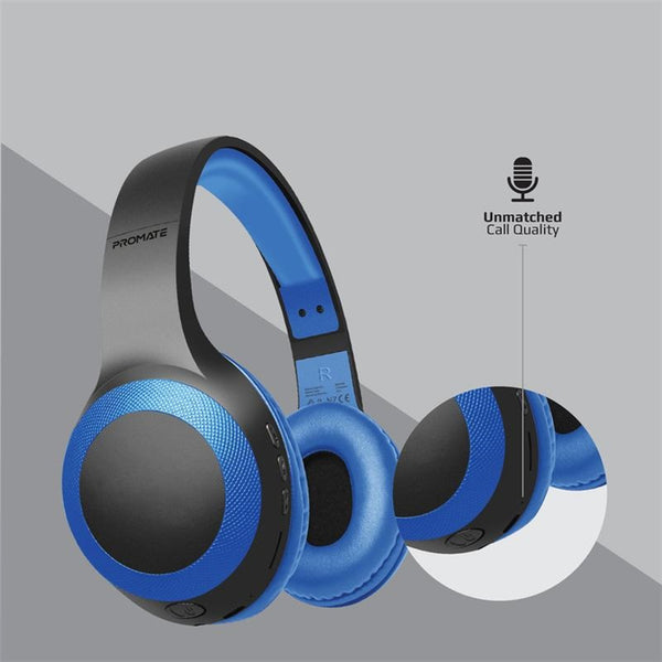 Promate Laboca Wireless Over-Ear Headphones - Blue