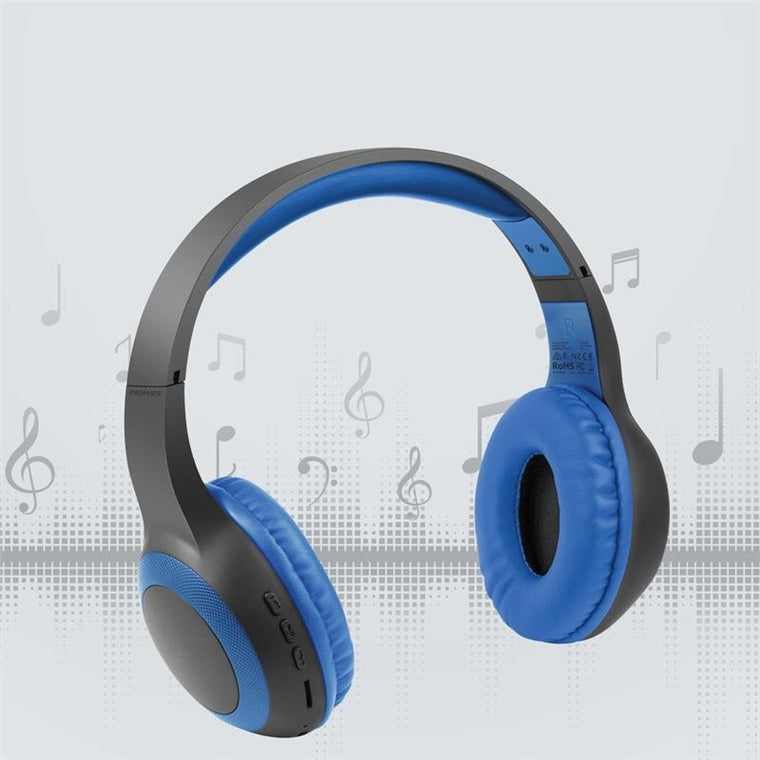 Promate Laboca Wireless Over-Ear Headphones - Blue