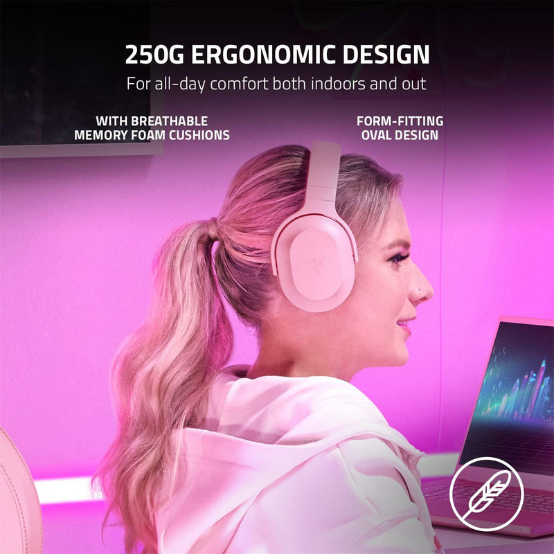 Razer Barracuda X 2022 Wireless Multi-Platform Gaming Headset - Quartz Pink