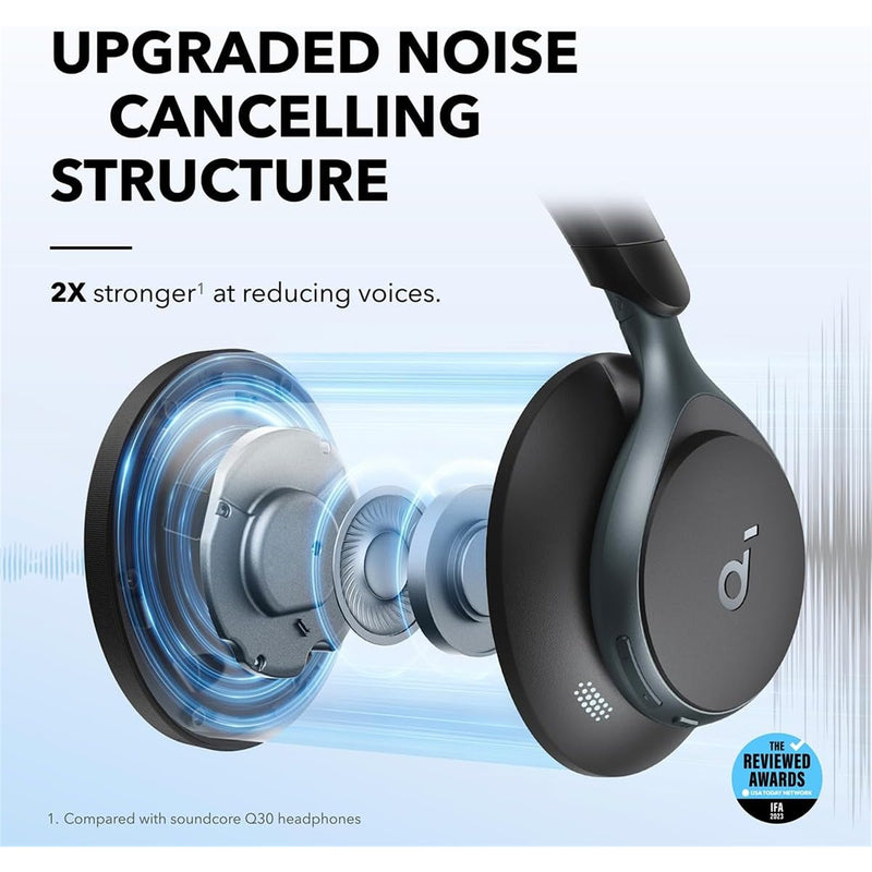 Soundcore Space One Wireless Over-Ear Noise Cancelling Headphones - Black