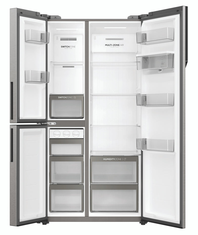 Haier 574L 3 Door Ice & Water Side By Side Refrigerator HRF575XHS