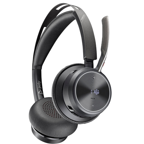 HP Poly Voyager Focus 2 Bluetooth On-Ear Active Noise Cancelling Headset - Teams Certified